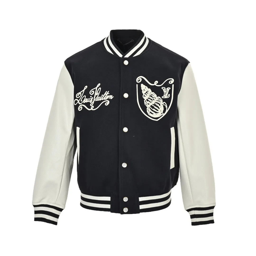 Louis Vuitton/Louis Vuitton 24Fw conch embroidered letter logo baseball jacket
